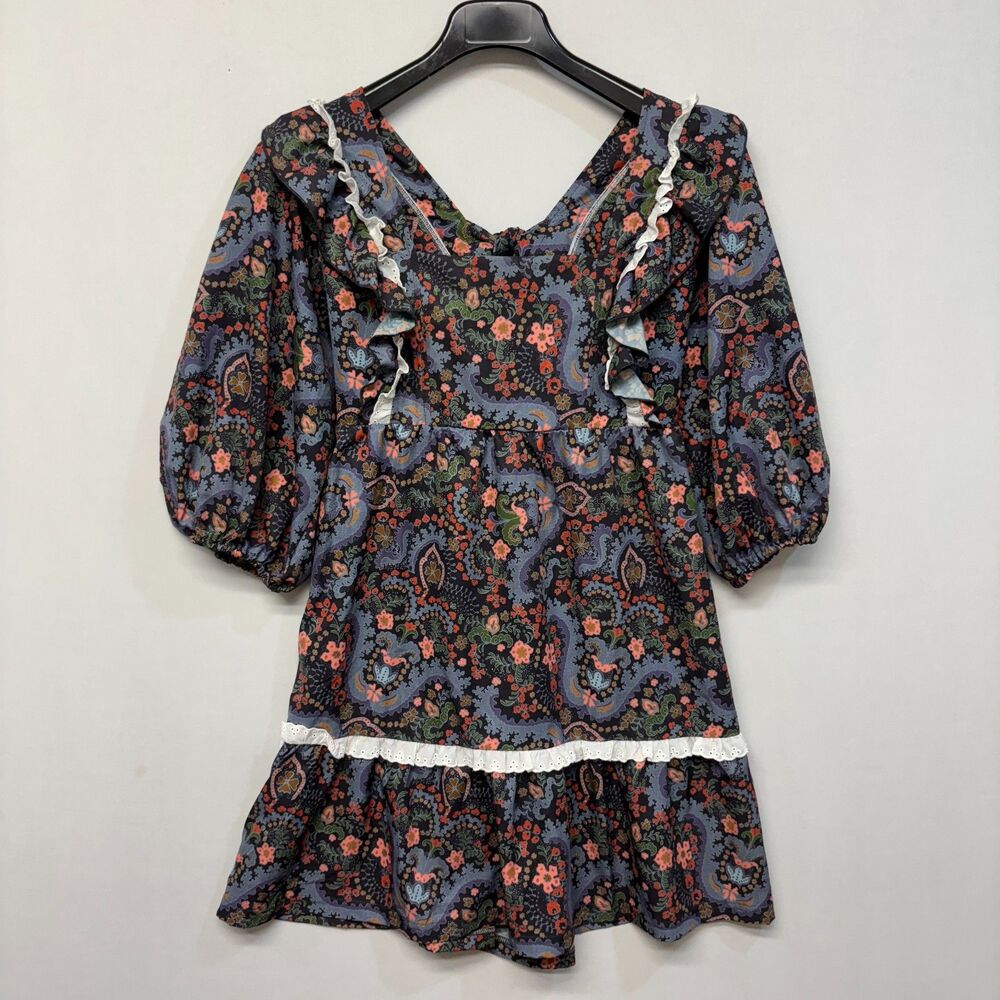 Smith & Quinn Women Moon Floral Dress Size Medium Boho-prairie Aesthetic D035 -2
